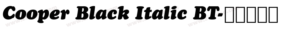 Cooper Black Italic BT字体转换